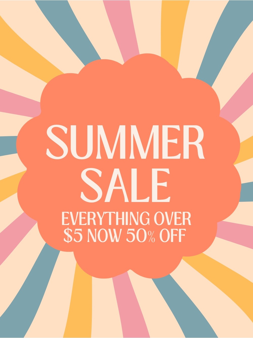 End of Season  Summer Sale closet clearance